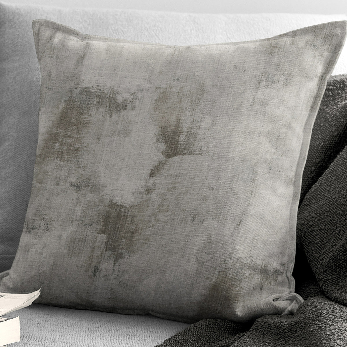 Thiago Linen Taupe (Marble) Decorative Pillows