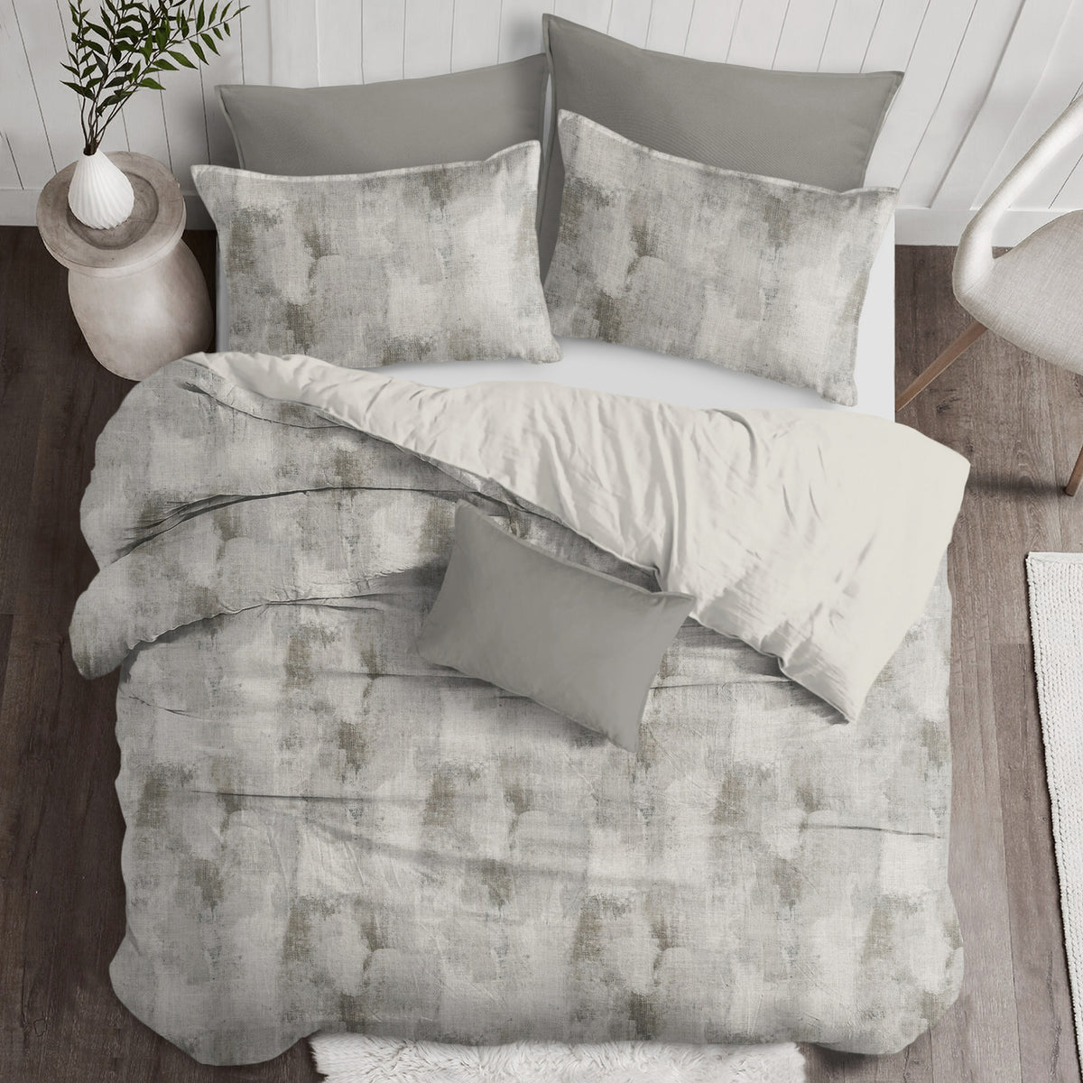 Thiago Linen Taupe (Marble) Coverlet Set
