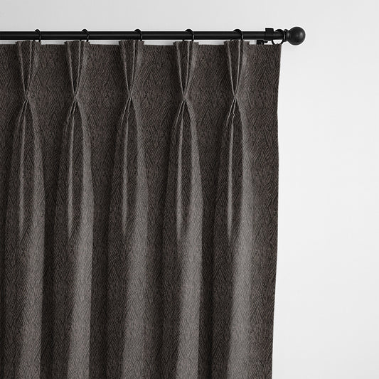 Underwood Chocolate Pinch Pleat Drapes