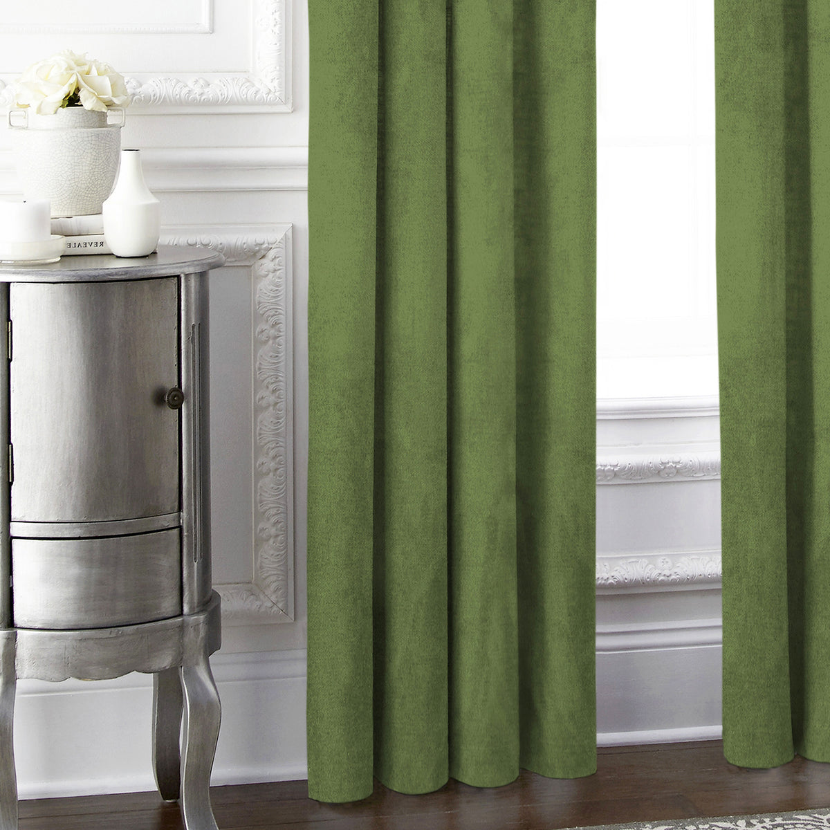 Vanessa Aloe Pole Top Drapes