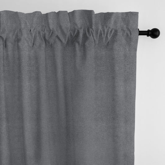 Vanessa Charcoal Pole Top Drapes