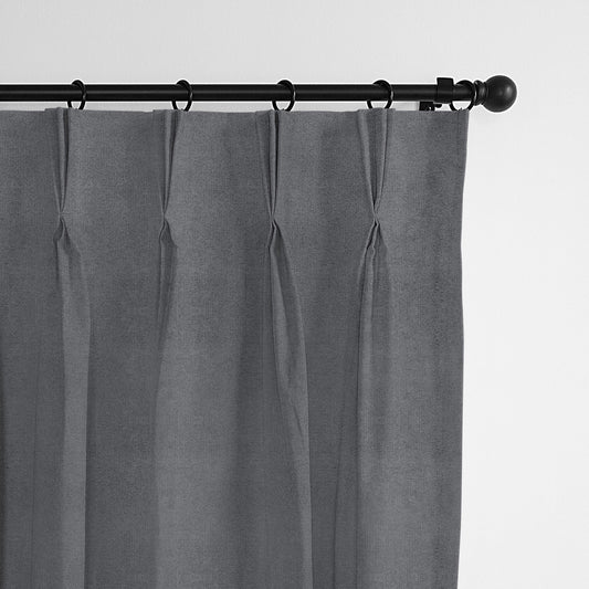 Vanessa Charcoal Pinch Pleat Drapes