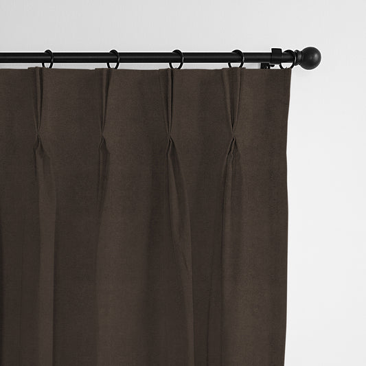 Vanessa Chocolate Pinch Pleat Drapes