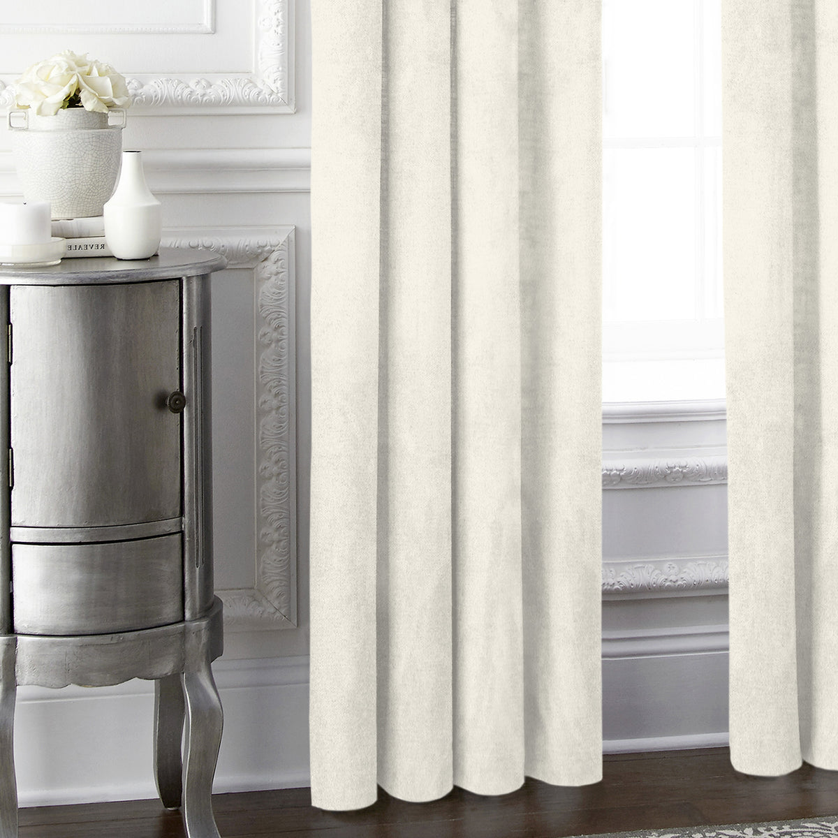 Vanessa Ivory Pole Top Drapes