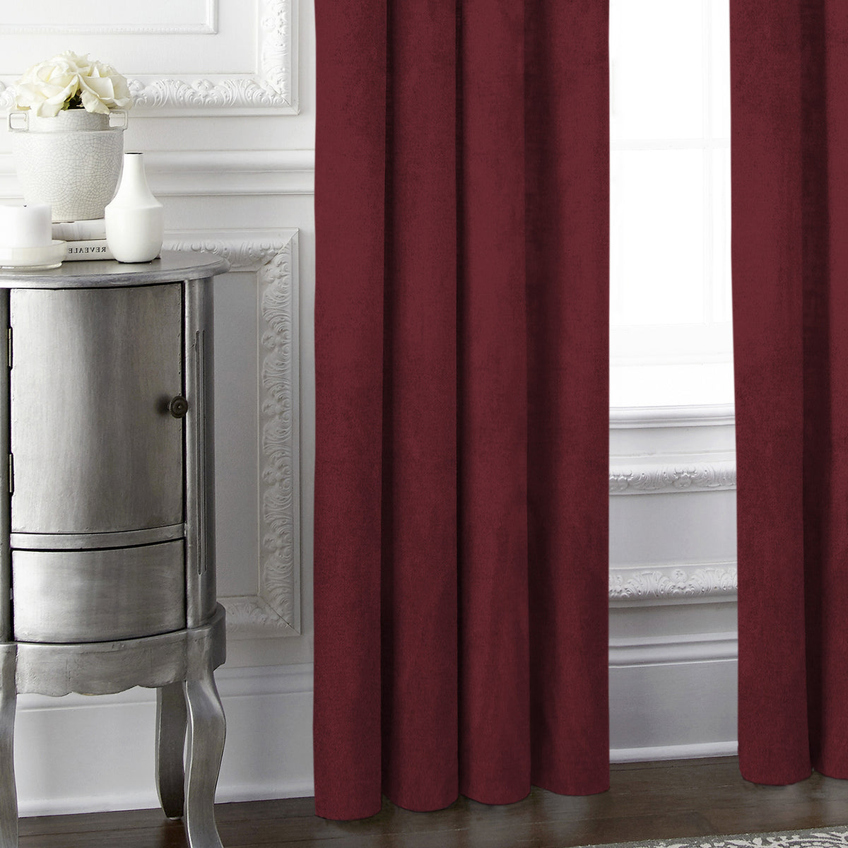 Vanessa Merlot Pole Top Drapes