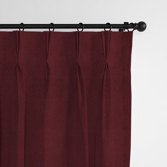 Vanessa Merlot Pinch Pleat Drapes