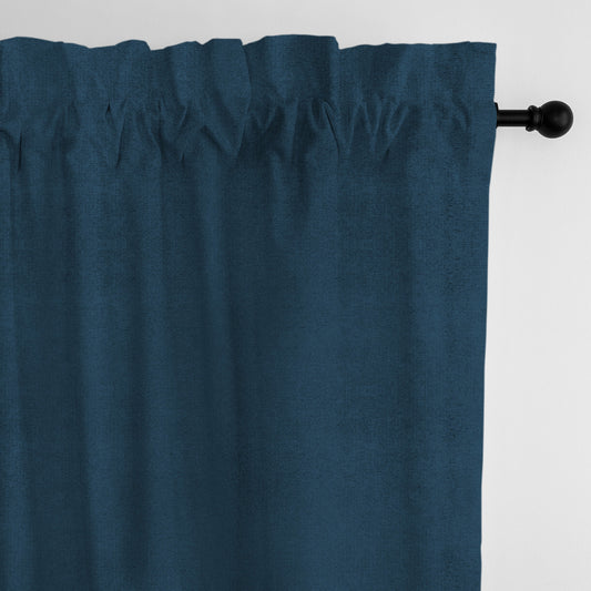 Vanessa Navy Pole Top Drapes