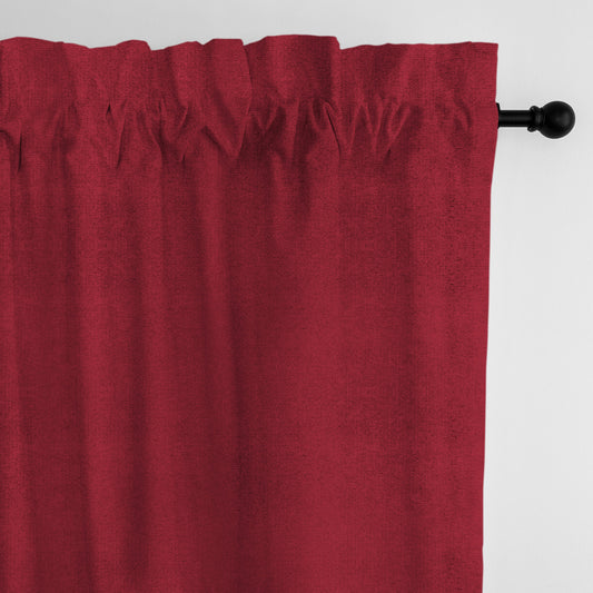 Vanessa Red Pole Top Drapes