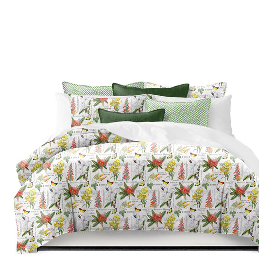 Vintage Botanicals White Duvet Cover Set