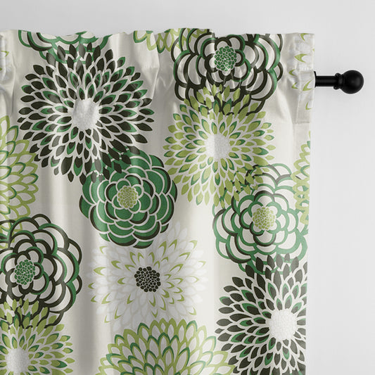 Garden Stow Green Pole Top Drapes